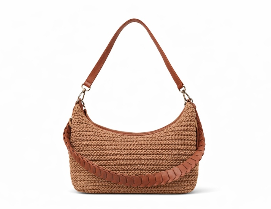 SEABREEZE SHOULDER CLUTCH COFFEE